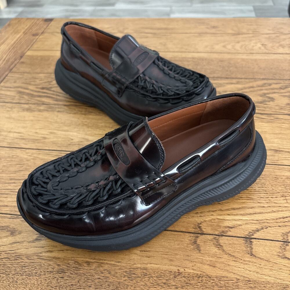 Keen Uneek Loafer WK Cordovan Brown 1033133 Men's Size 9 US Leather Slip On Shoe